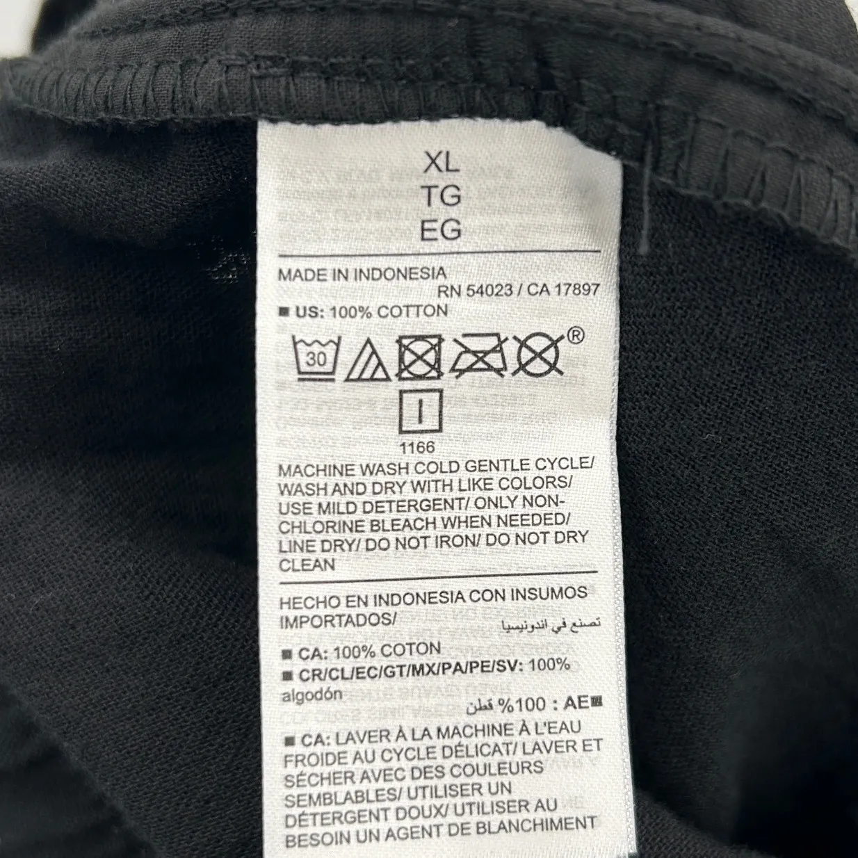 NWT Old Navy Black Wide Leg Crop Pants Women's XL Cotton Minimalist Textured - Image 4