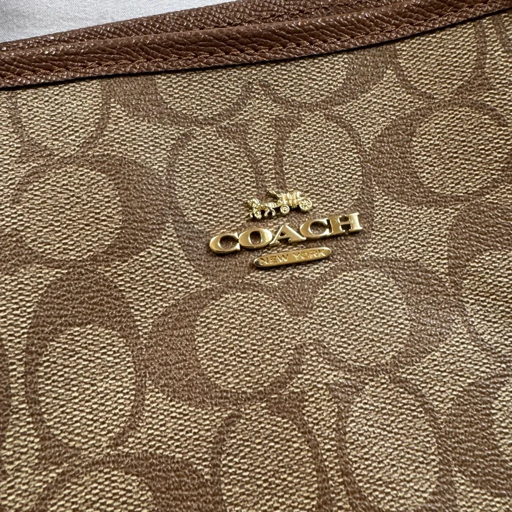 Coach F36658 Signature Reversible PVC City Tote Brown - Image 5