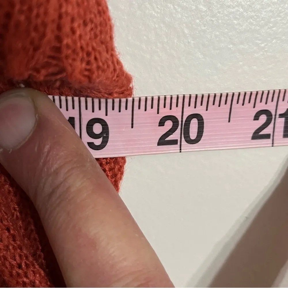 Women’s MUDD Long Sleeve Long Cardigan Duster Y2K 90s‎ Size Medium Dark Orange - Image 5