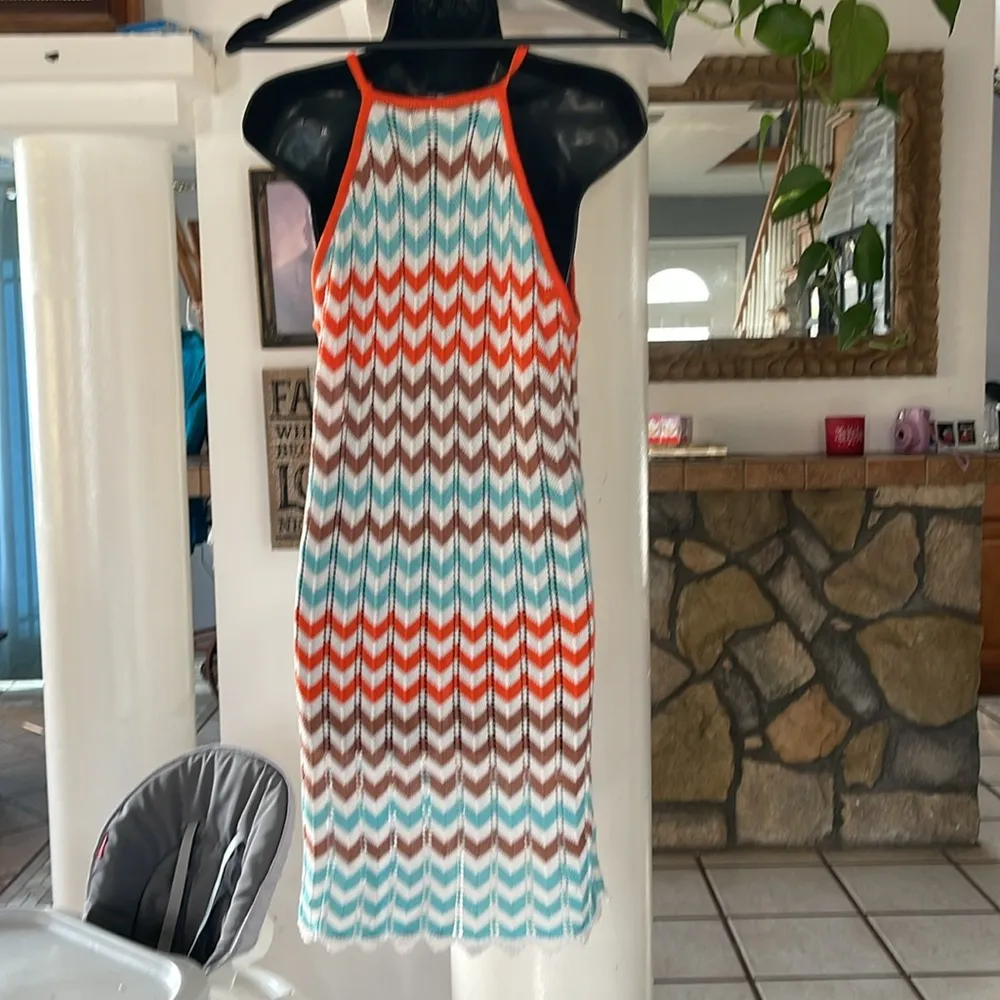 C&C California Chevron Knit Dress/Swim Coverup Women’s Size S - Image 4