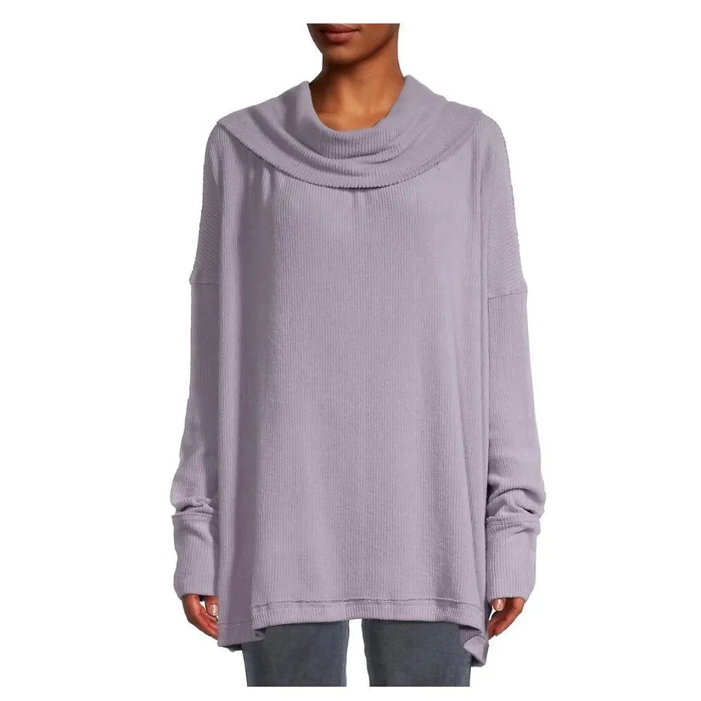 We The Free  Purple Cowl Neck Knit Sweater - Image 2