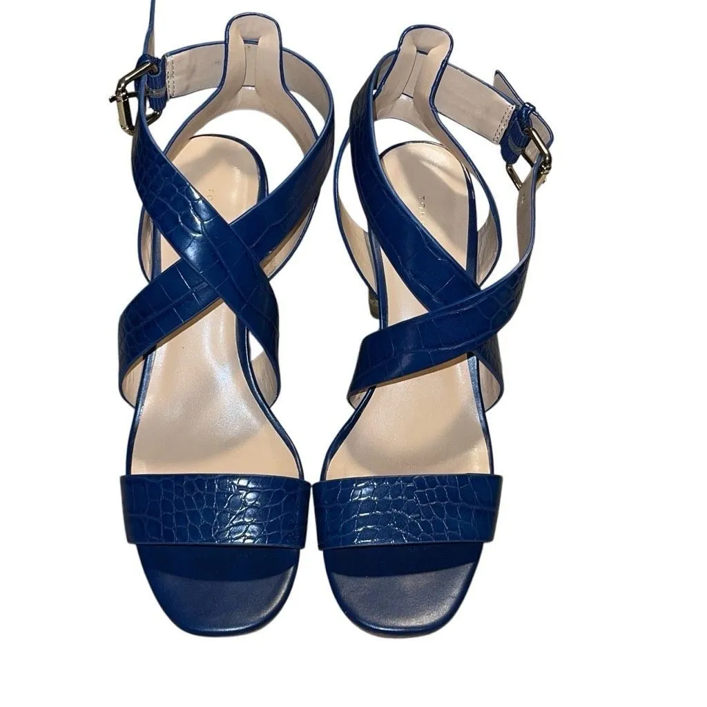 Tommy Hilfiger Women’s Blue‎ Sadah Stacked Heel Strappy Sandals Shoes Size 8.5 - Image 2