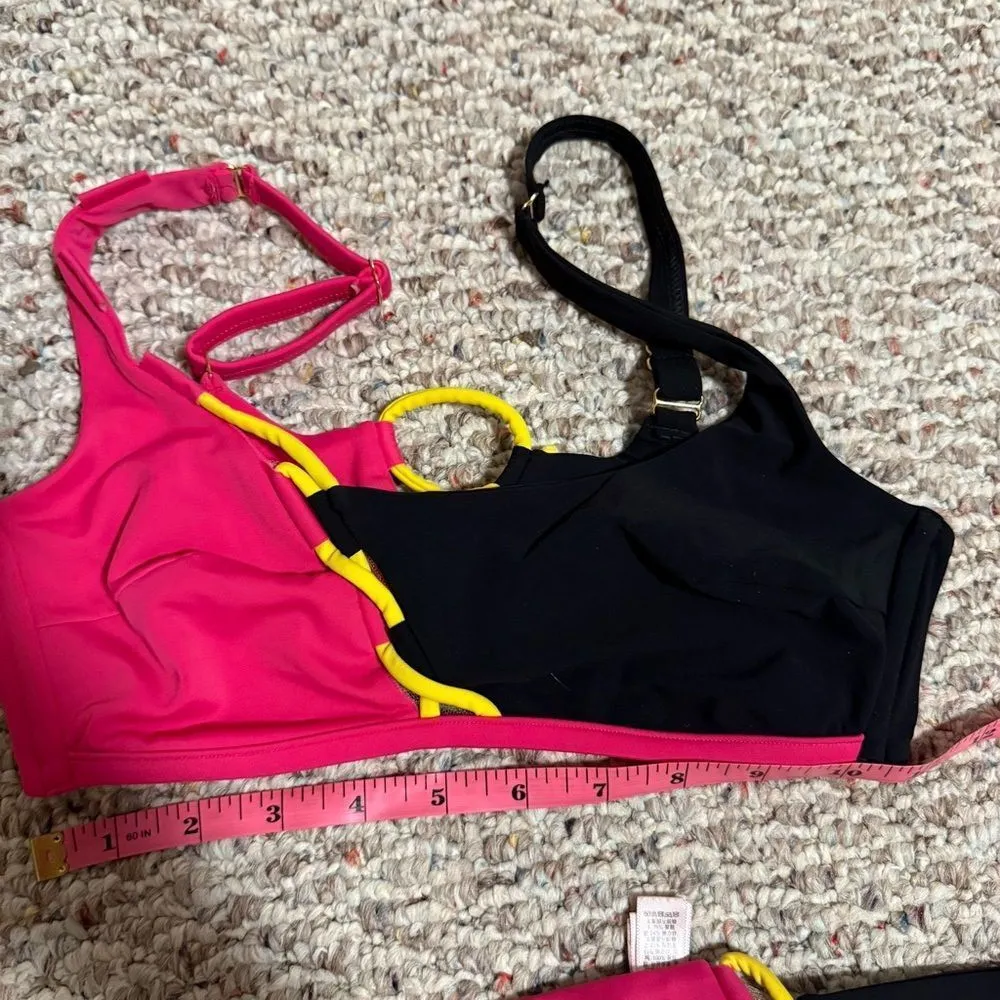 Agent Provocateur Jojo Pink Colorblock Bikini - Image 7