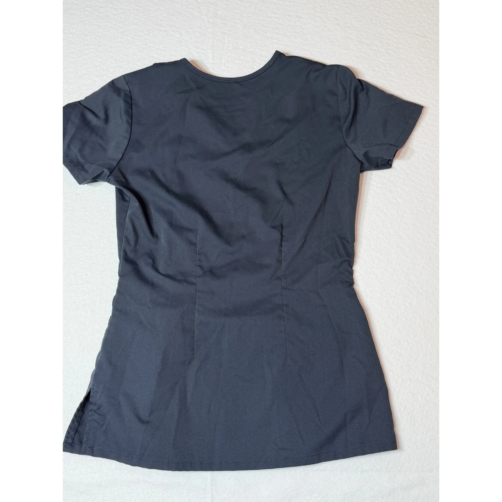 Grey's Anatomy Active‎ Scrub Top V-Neck Short Sleeve pockets Charcoal XS - Image 7