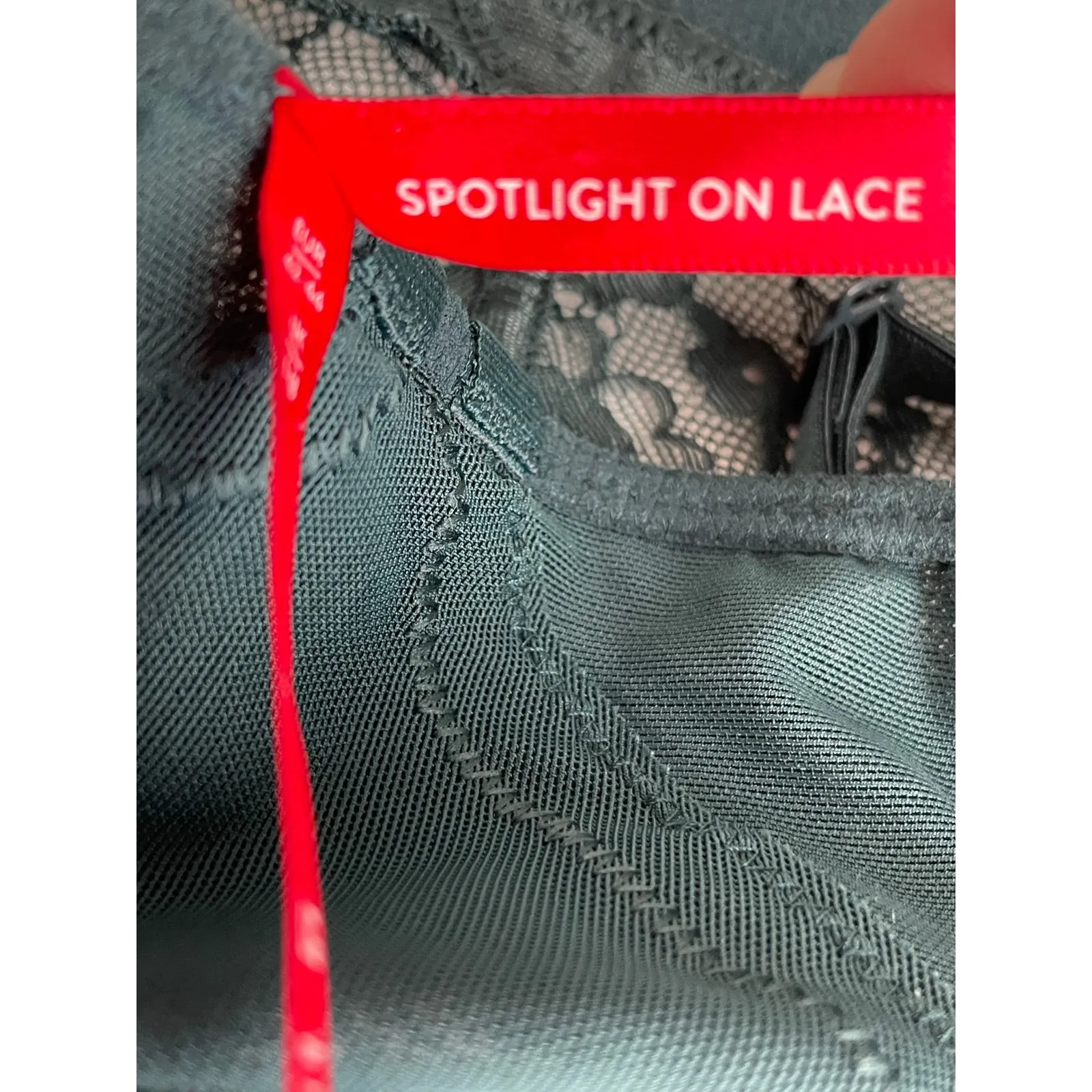 SPANX Spotlight on Lace Bralette Malachite Teal Green Size Large - Image 11