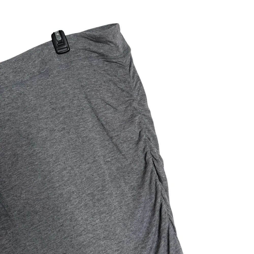 Athleta Solstice High Waist Skirt Women L Gray Ruching Stretch Minimalist 427232 - Image 2