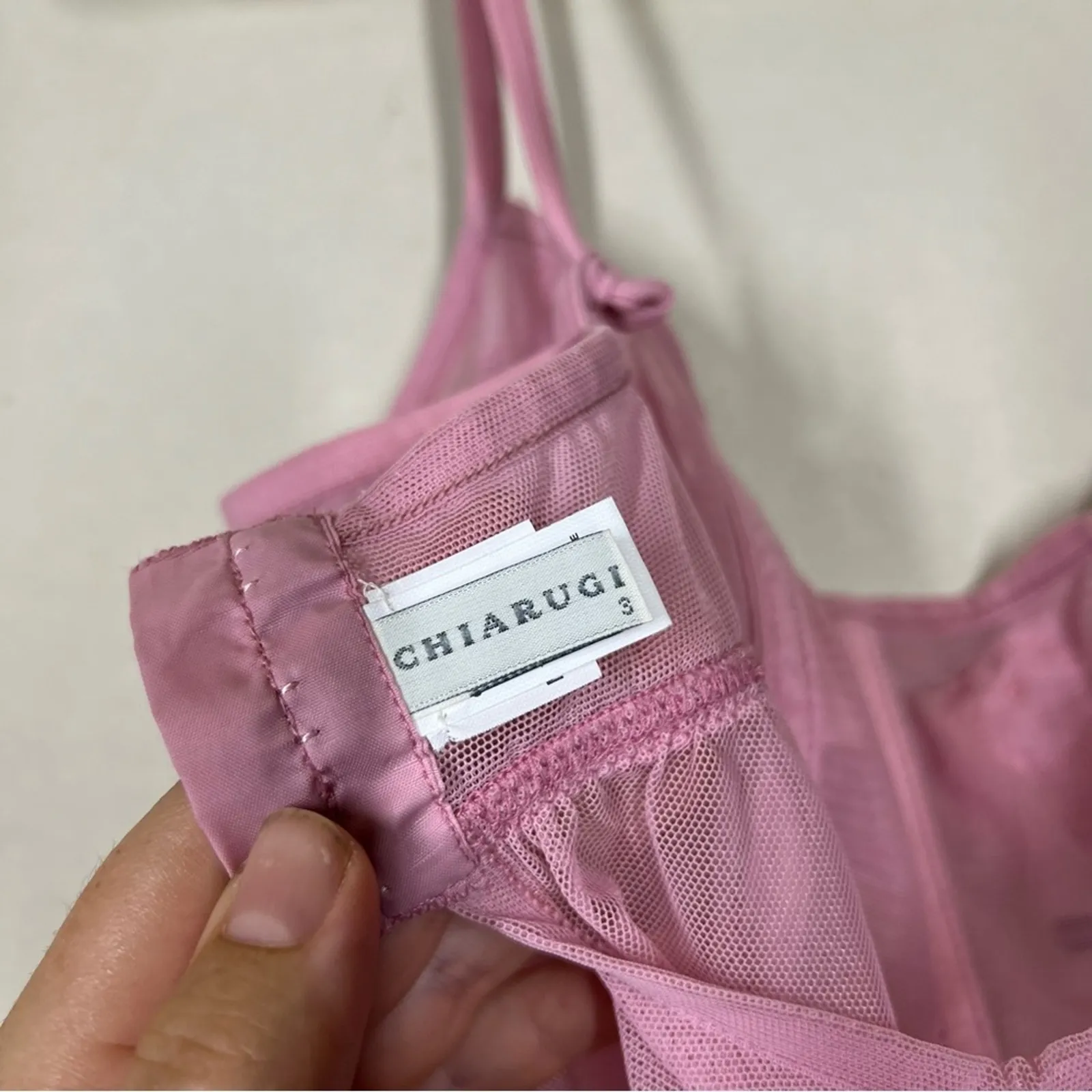 RARE Chiarugi Intimates Lingerie Size 3 or US 36 Pink - Image 6