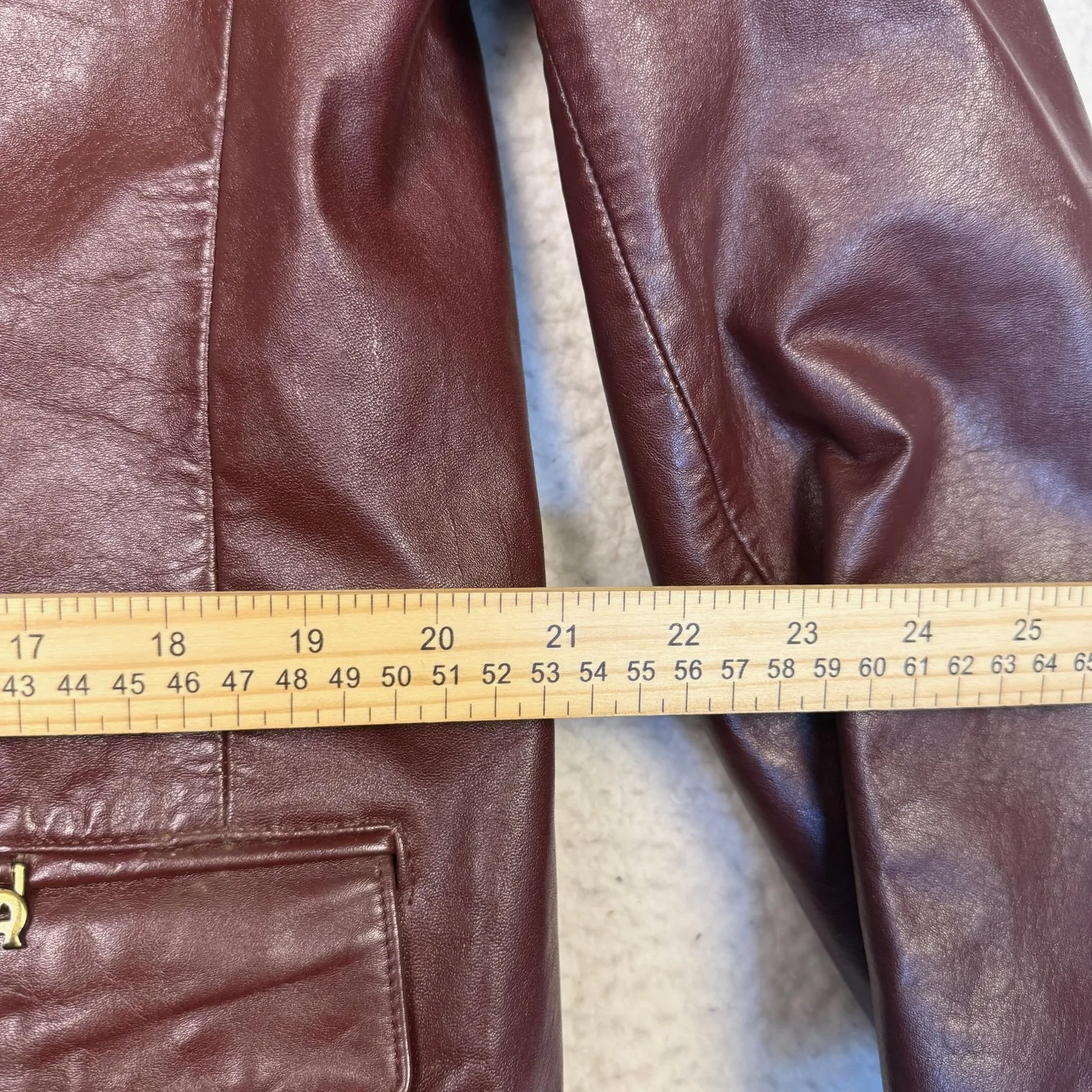 Vintage Etienne Aigner Leather Blazer Jacket Womens 18 Oxblood Business Casual - Image 9
