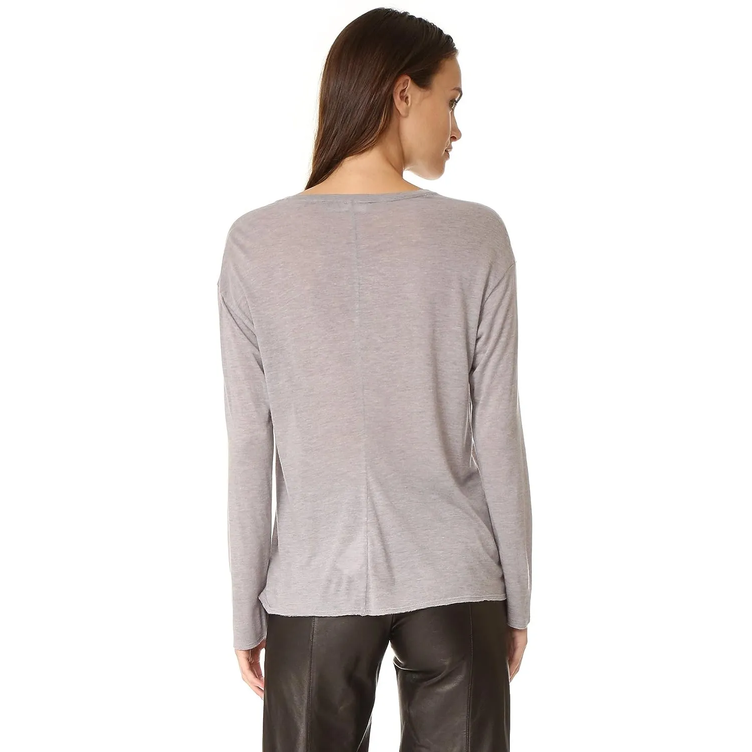 VINCE | Small | Black Angora Modal Blend Lightweight Relaxed Long Sleeve T-Shirt - Image 10