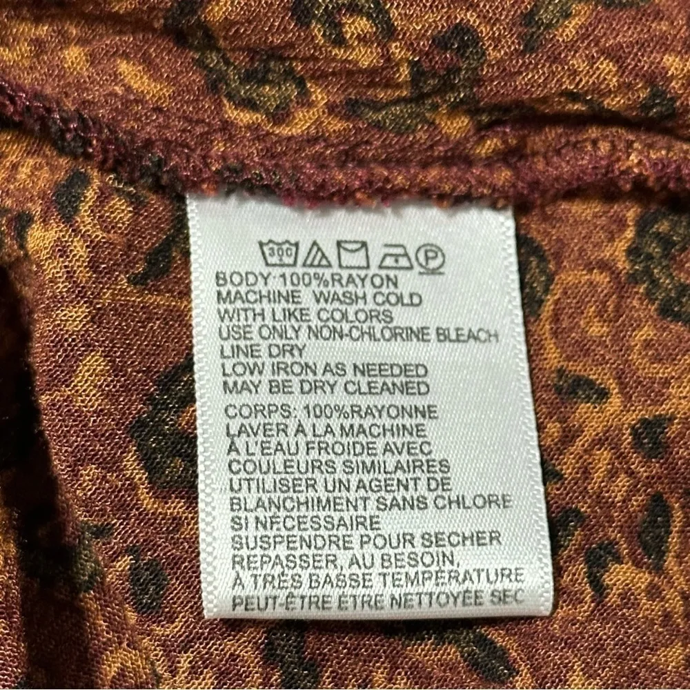 Staring at Stars Urban Outfitters Y2K Size XS Burgundy Print Short Tunic Dress - Image 7