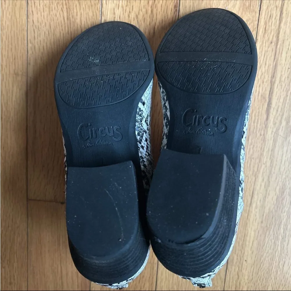 Like New Circus by Sam Edelman Black and White Snake/ Reptile Print Boots - Image 4