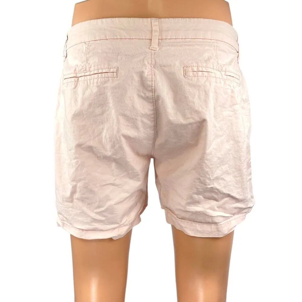 Old Navy Women's Pink Straight Leg Cotton Khaki Chino Bermuda Casual Shorts 8 - Image 3