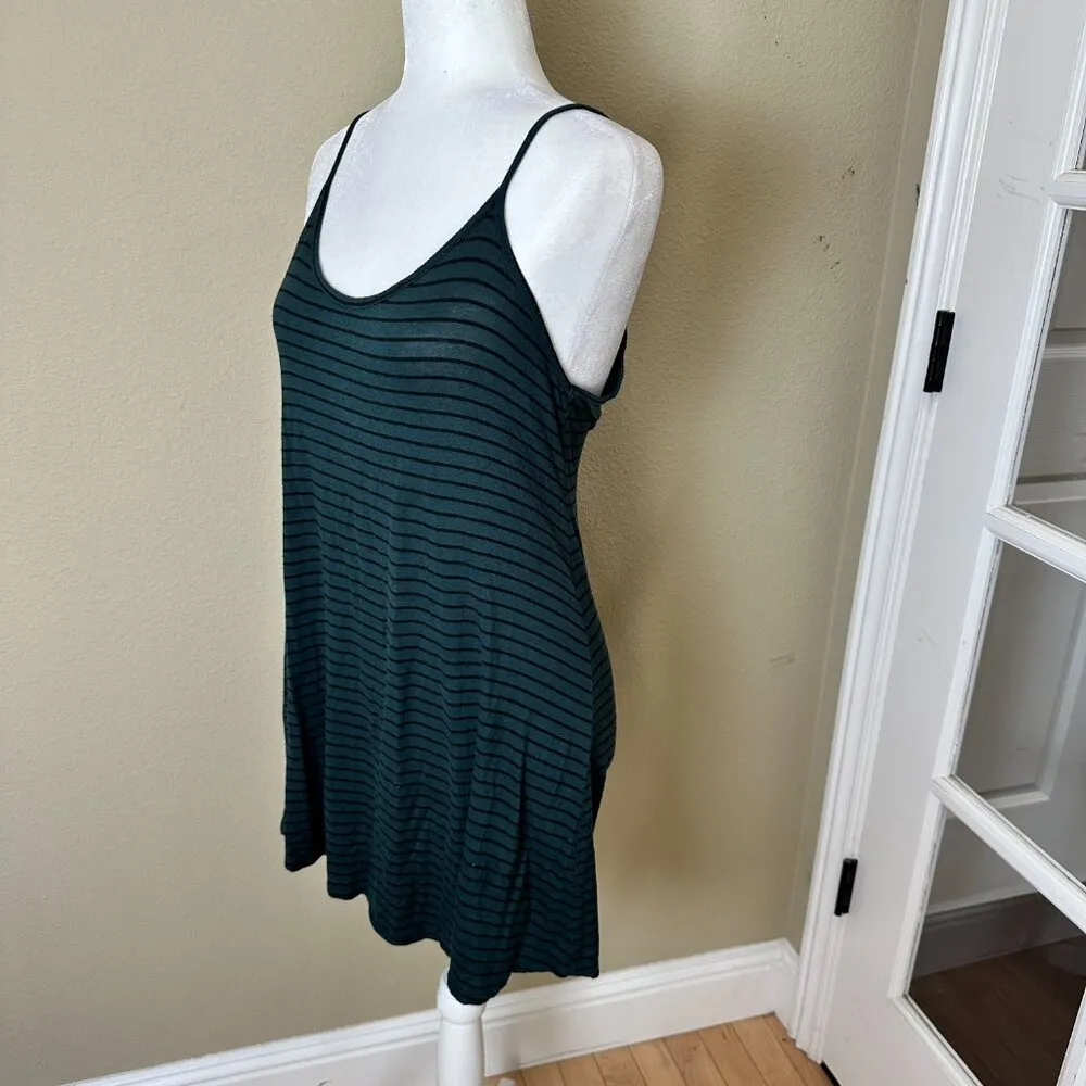 FOREVER 21 Strappy Stripe Knit Stretch Tank Sun Dress Size Small - Image 4