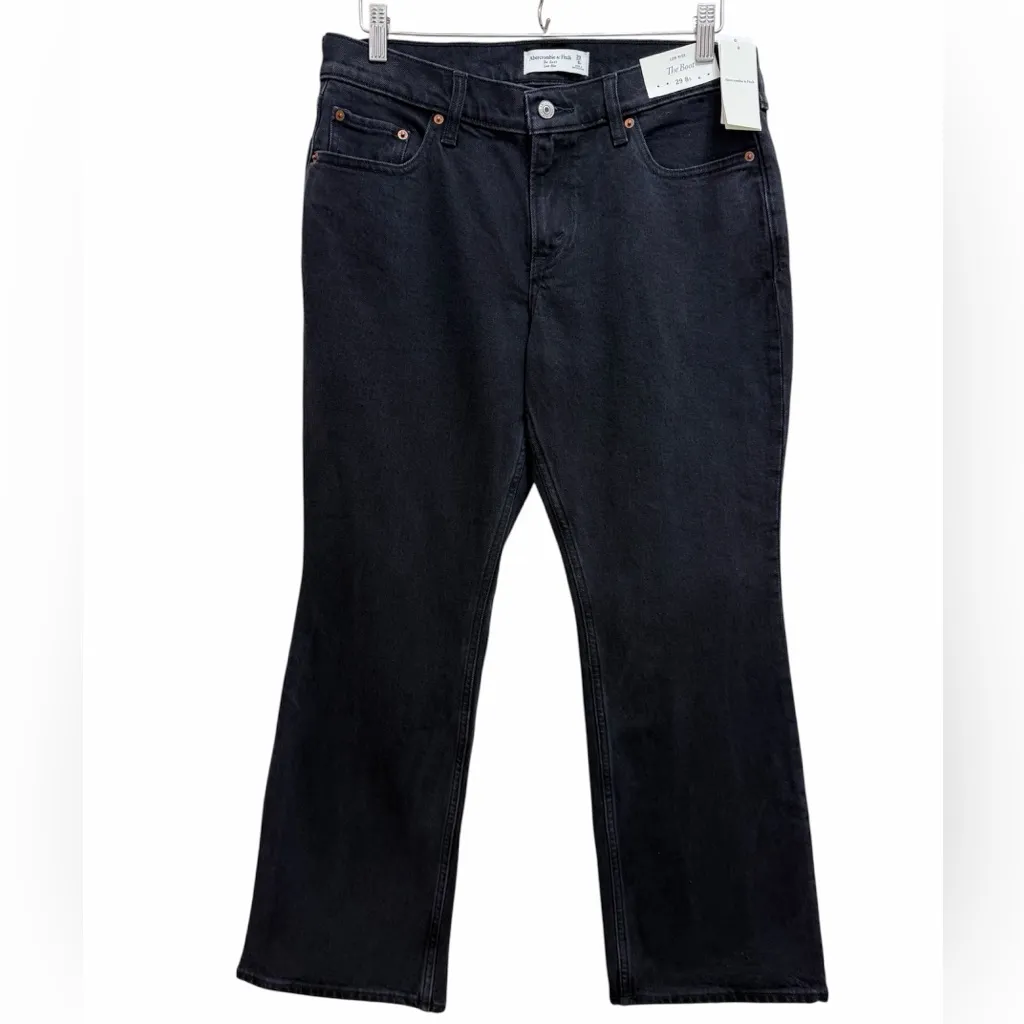 Abercrombie & Fitch The Boot Low Rise Denim Jean Black Size 29S - Image 2