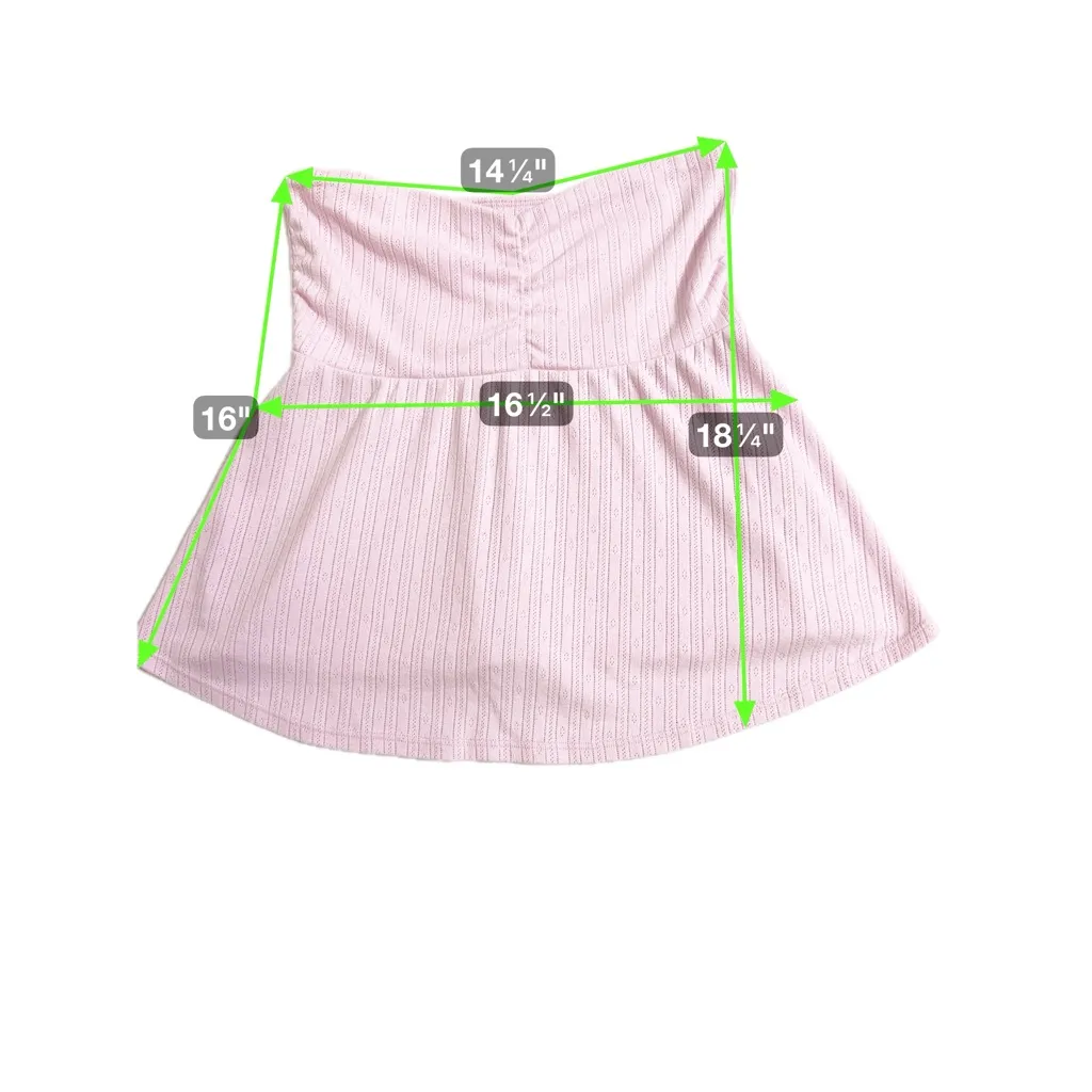 Hollister Easy Strapless Pointelle‎ Babydoll Top size L - Image 5