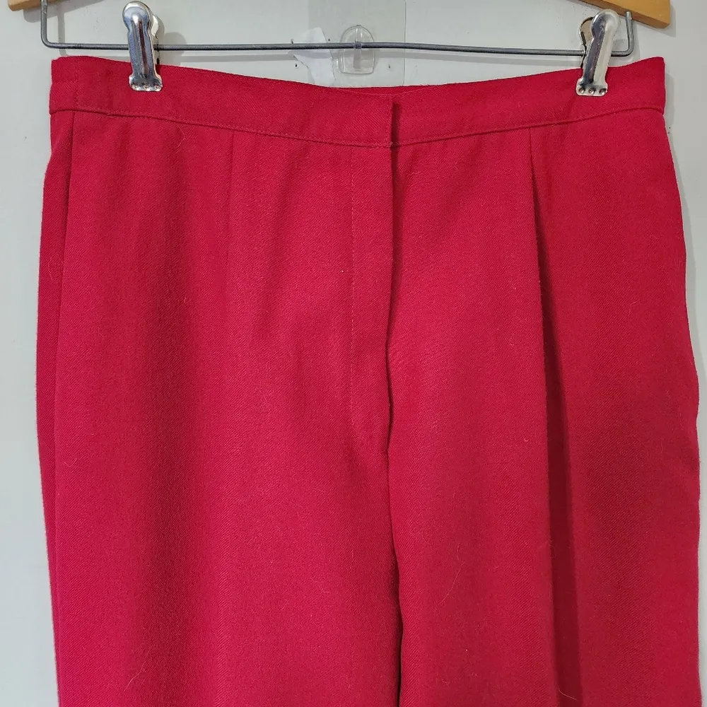 Vintage Red Dress Work Slacks Pants Size 12 - Image 5