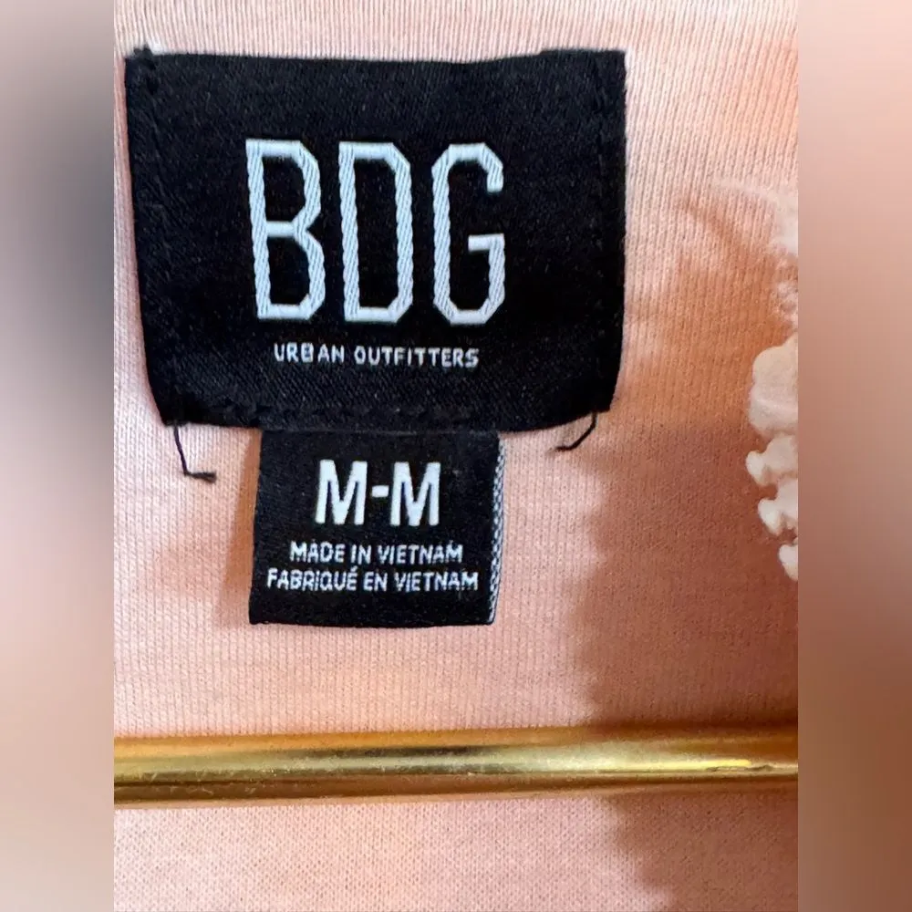 BDG Pink Hooded Cropped Teddy Jacket size M - Image 3