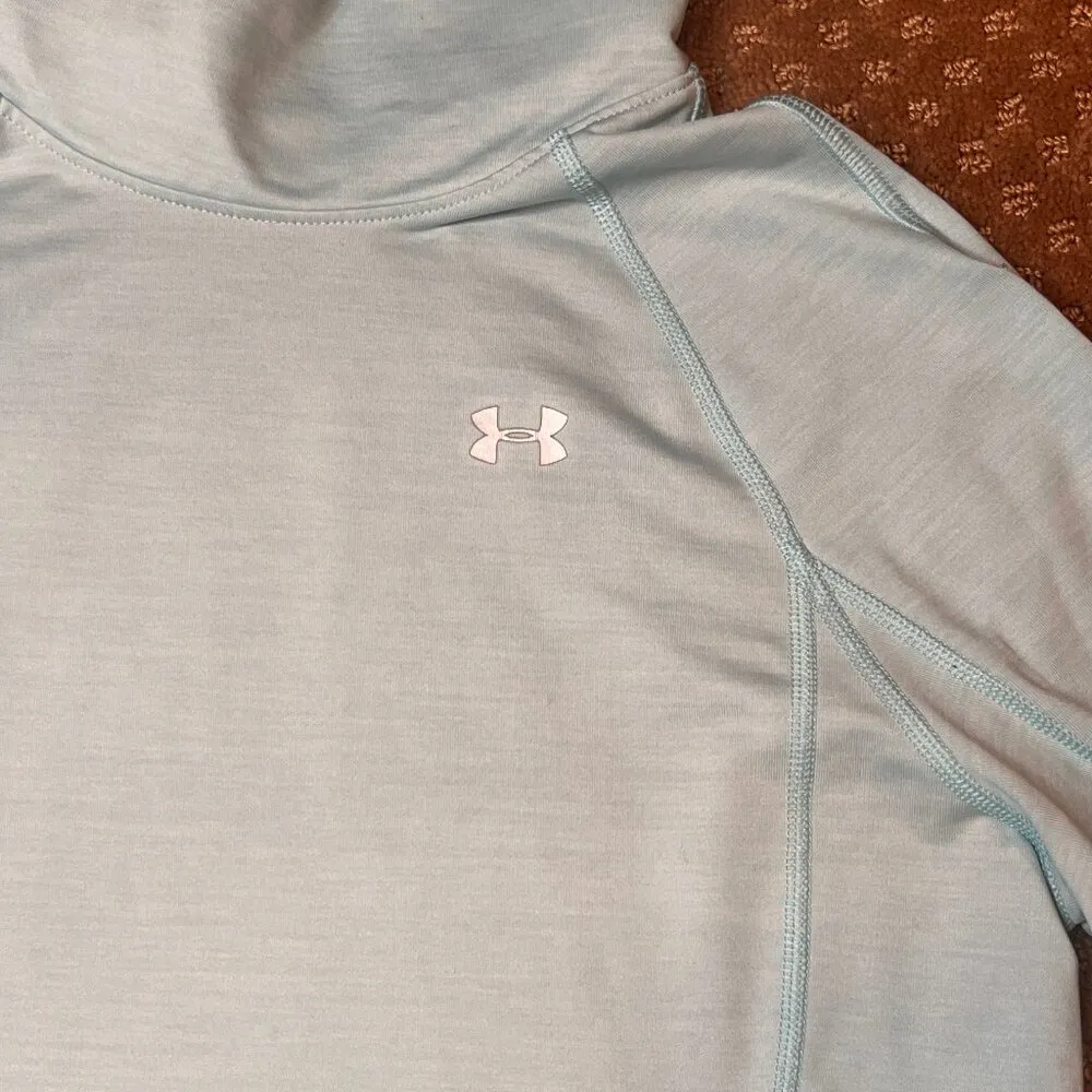 Under Armour ColdGear Womens Top Fitted Turtleneck  Pullover Mint Green M Base - Image 2