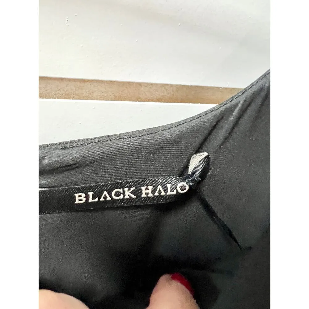 NWT Black Halo Jackie Belted Stretch Gabardine Sheath Dress Black Women's Size 8 - Image 5