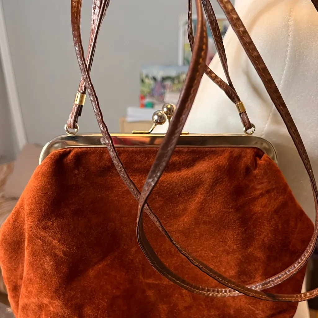 Coin purse Daniela sweet rust orange Italian crossbody clutch bag - Image 11