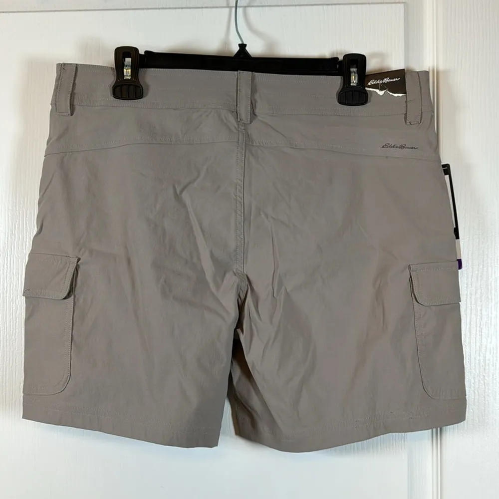 Eddie Bauer Summer Trail Hiking Cargo Shorts Gray Size 14 NWT #7851 - Image 3
