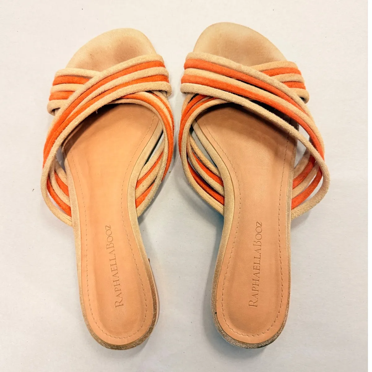 Anthropologie Raphaella Booz‎ Cross Band Slide Sandals US 10 Fall Regina George - Image 2
