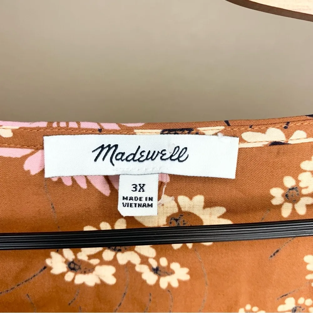 Madewell Novel Tie-Front Top in Hillside Daisies Size 3X - Image 9