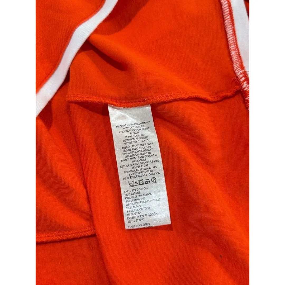 Anthropologie Maeve Womens Top Orange Cropped Mock Neck Sleeveless Blouse Medium - Image 8