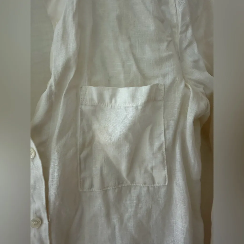 Reformation ivory linen shirt - Image 3