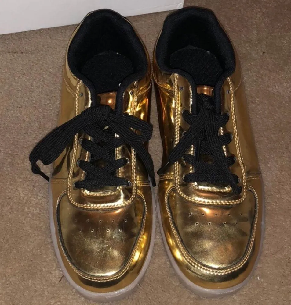 Gold Light Up Sneakers - Image 4