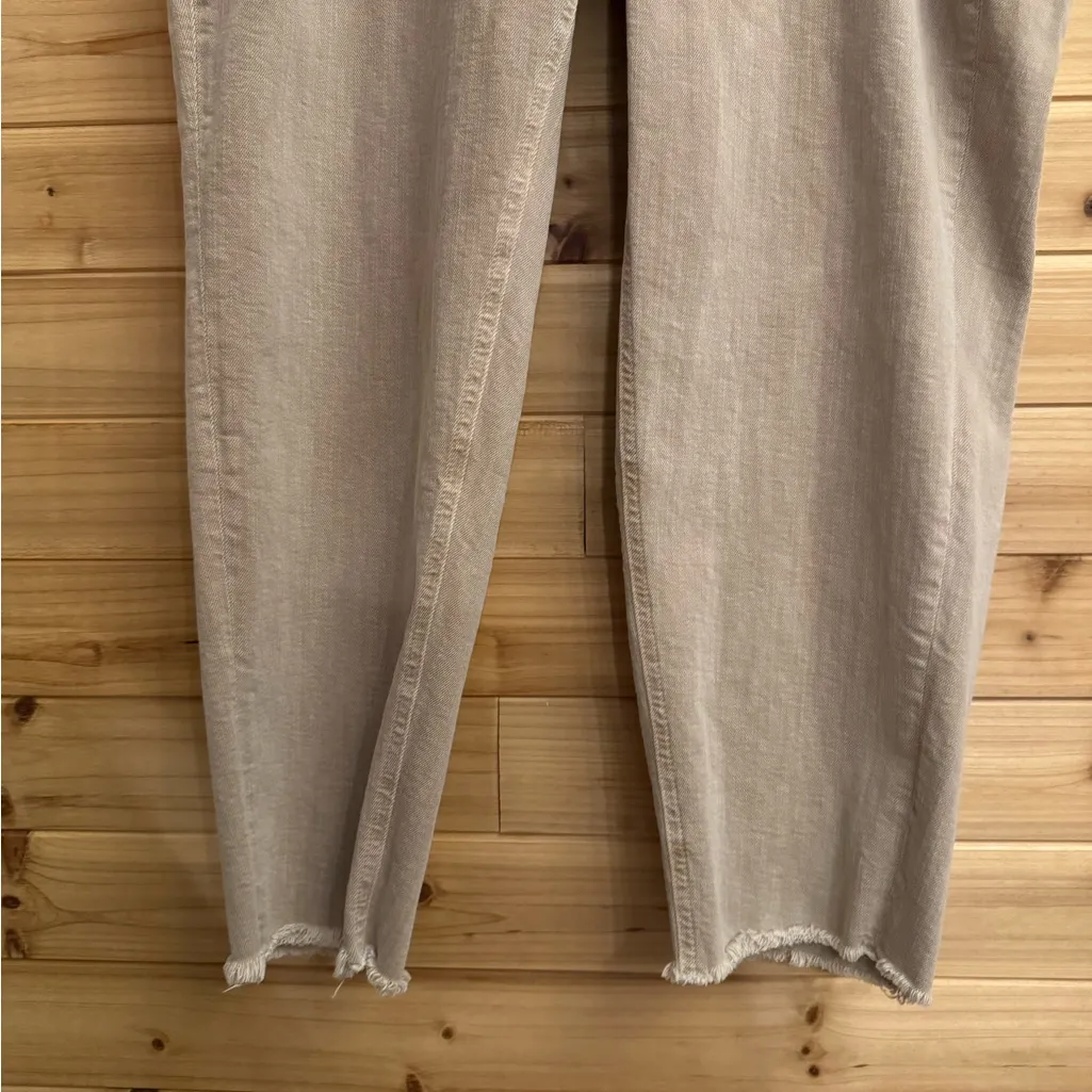 Pilcro Anthropologie Size 18W Tan The Vintage Straight Cropped Cotton Jeans - Image 5