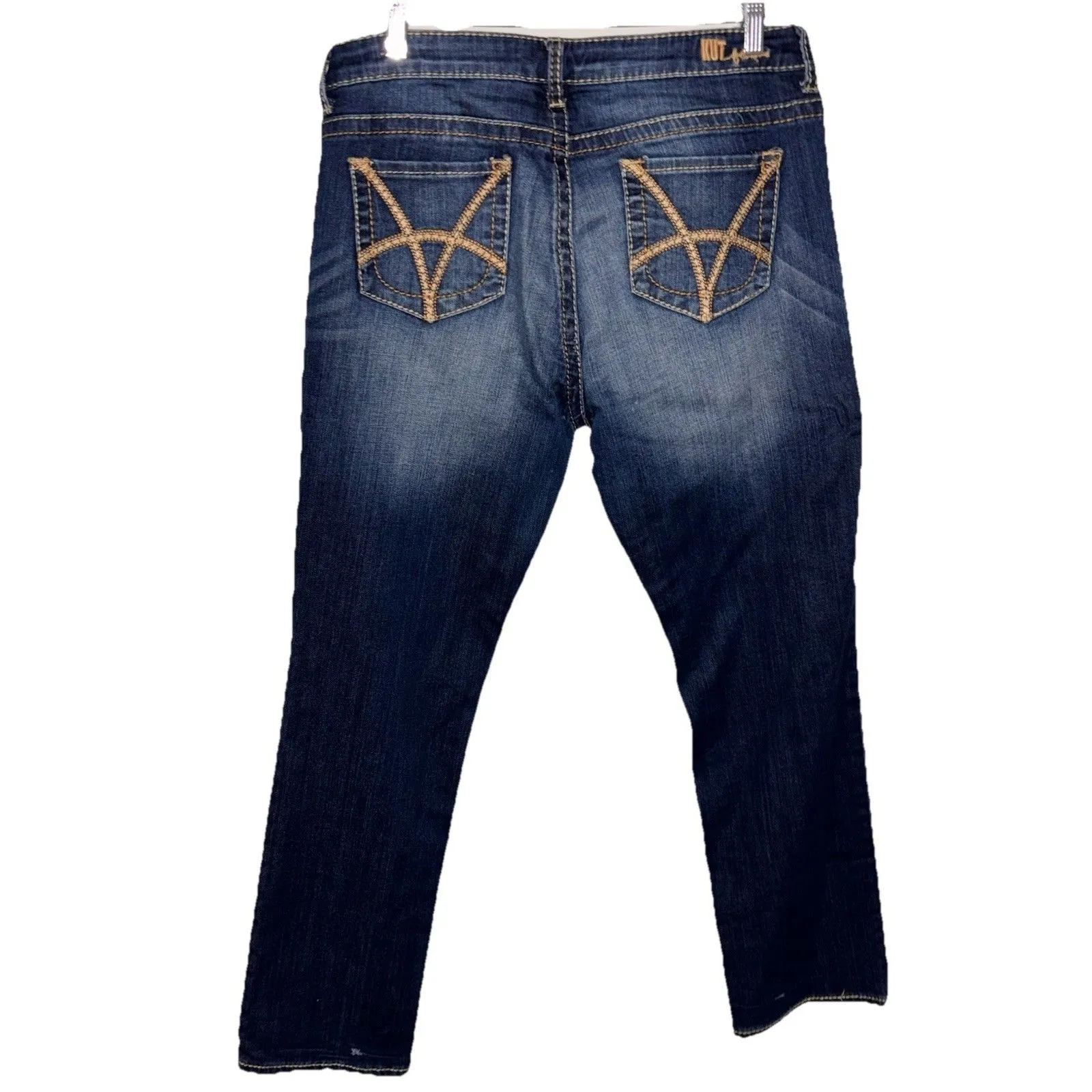 Kut From the Kloth embroidered thick stitch Stevie Straight Leg Jeans Women’s 12 - Image 2