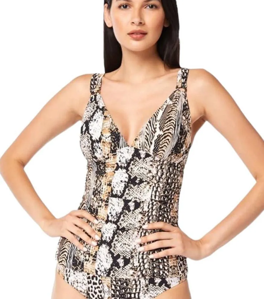 Bleu Rod Beattie Tankini Top Animal Print with Molded Cups Size 4 NWT - Image 11