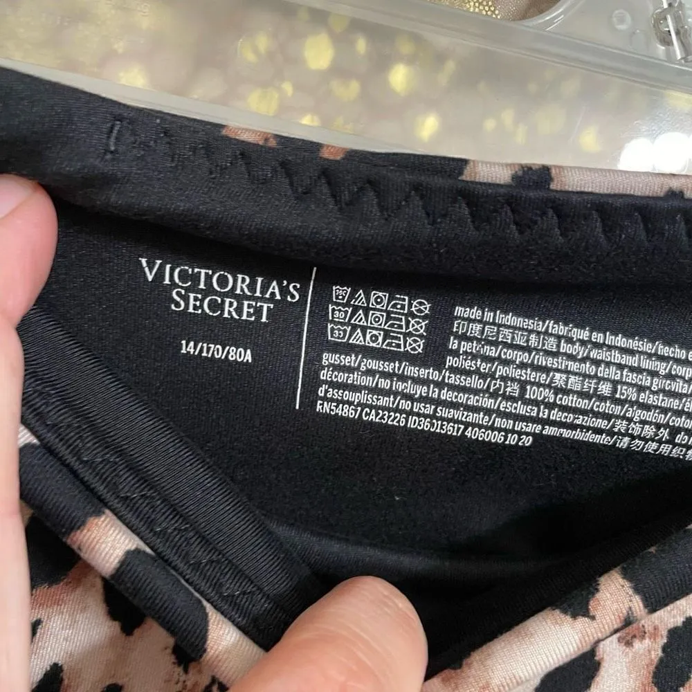 Victoria Secret Incredible Essential Legging Leopard Print 7/8 Length Size 14 - Image 4