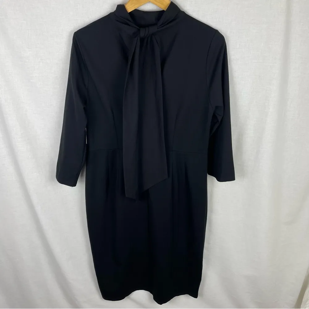 Eloquii NWT  Plus-Size Black Keyhole Dress With Scarf - Image 4