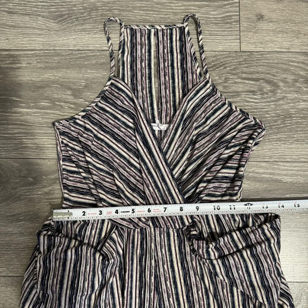 BCBGeneration Women Multicolored Striped Sleeveless‎ Stretchy V-Neck Jumpsuit XS - Image 11