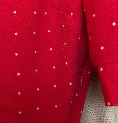 Red Dress With Tiny Polka Dots Size L - Image 4