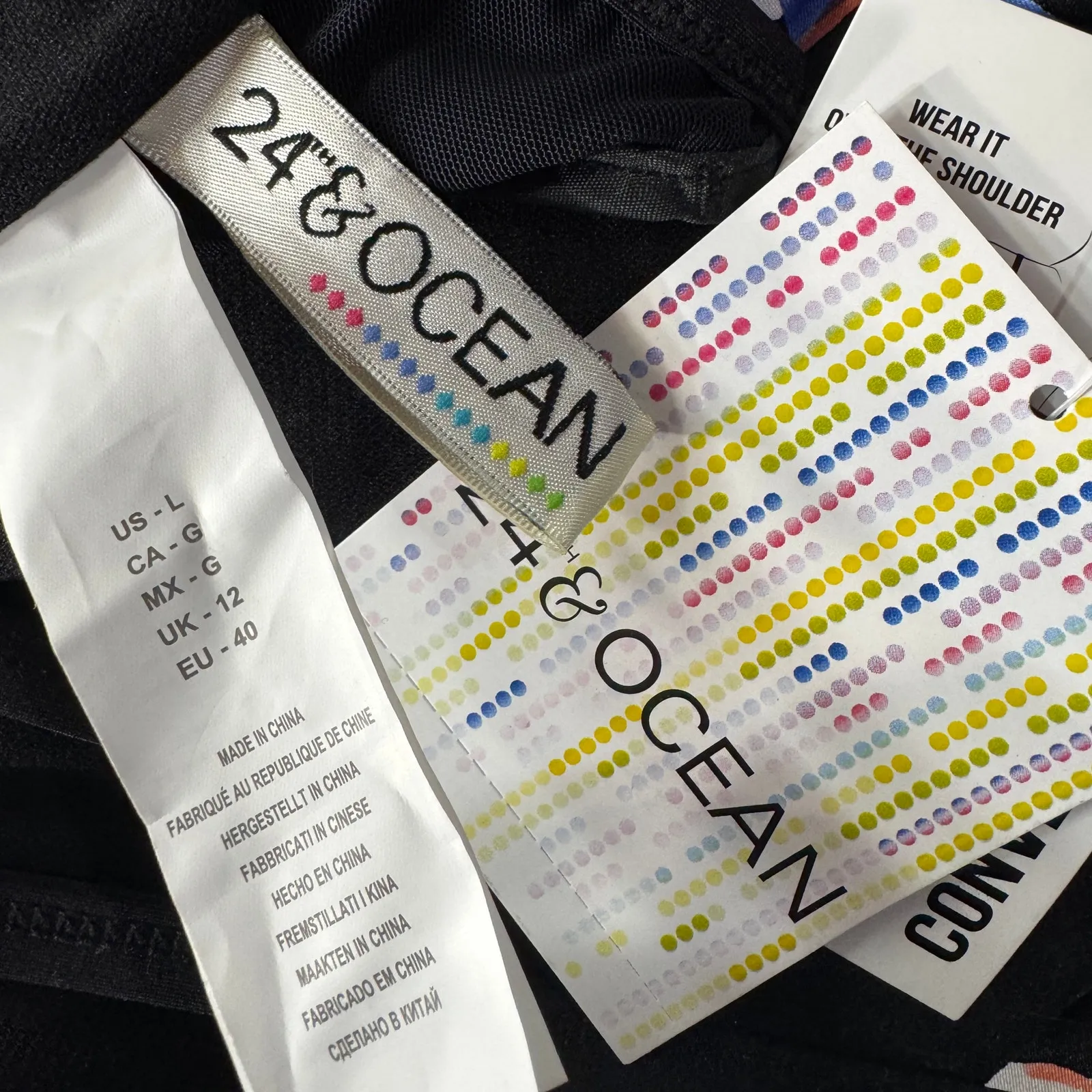 24th & Ocean Large Seaside Blouson Tankini Swim Top V - Image 13