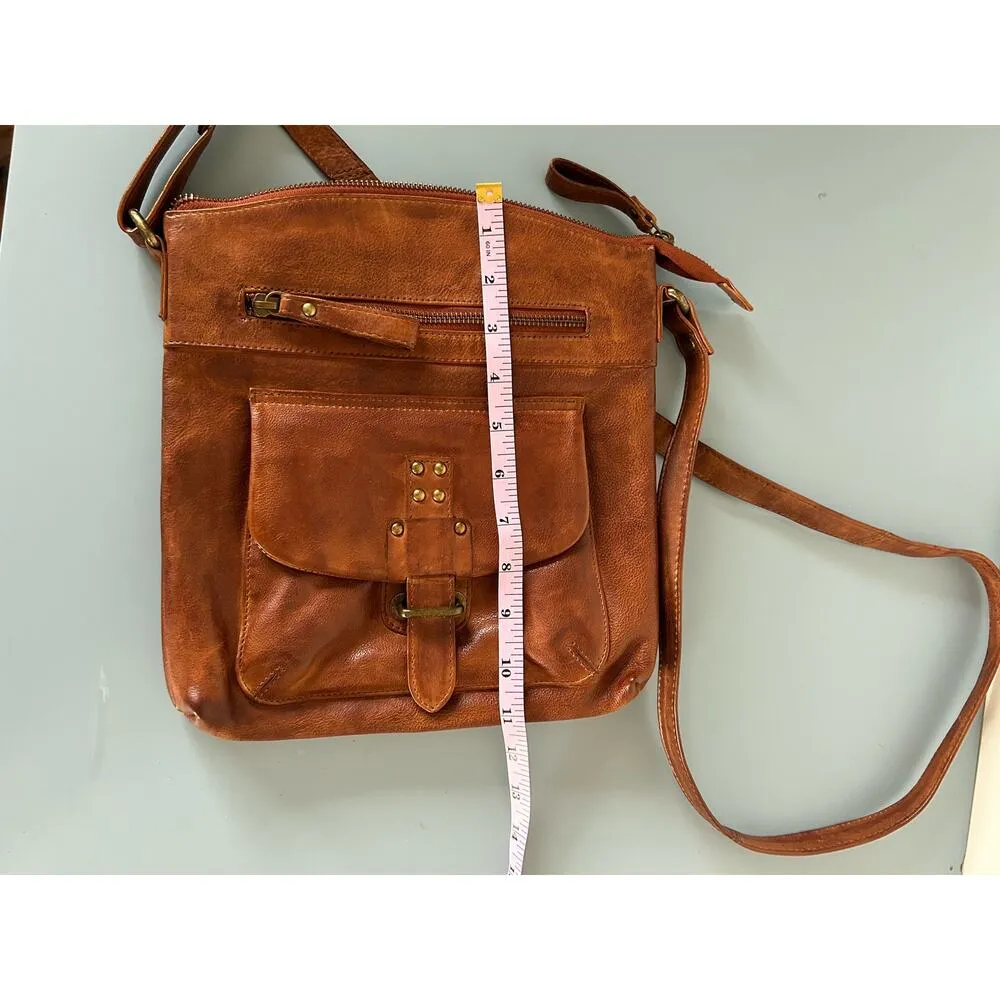 Unbranded brown faux leather cross body bag - Image 8