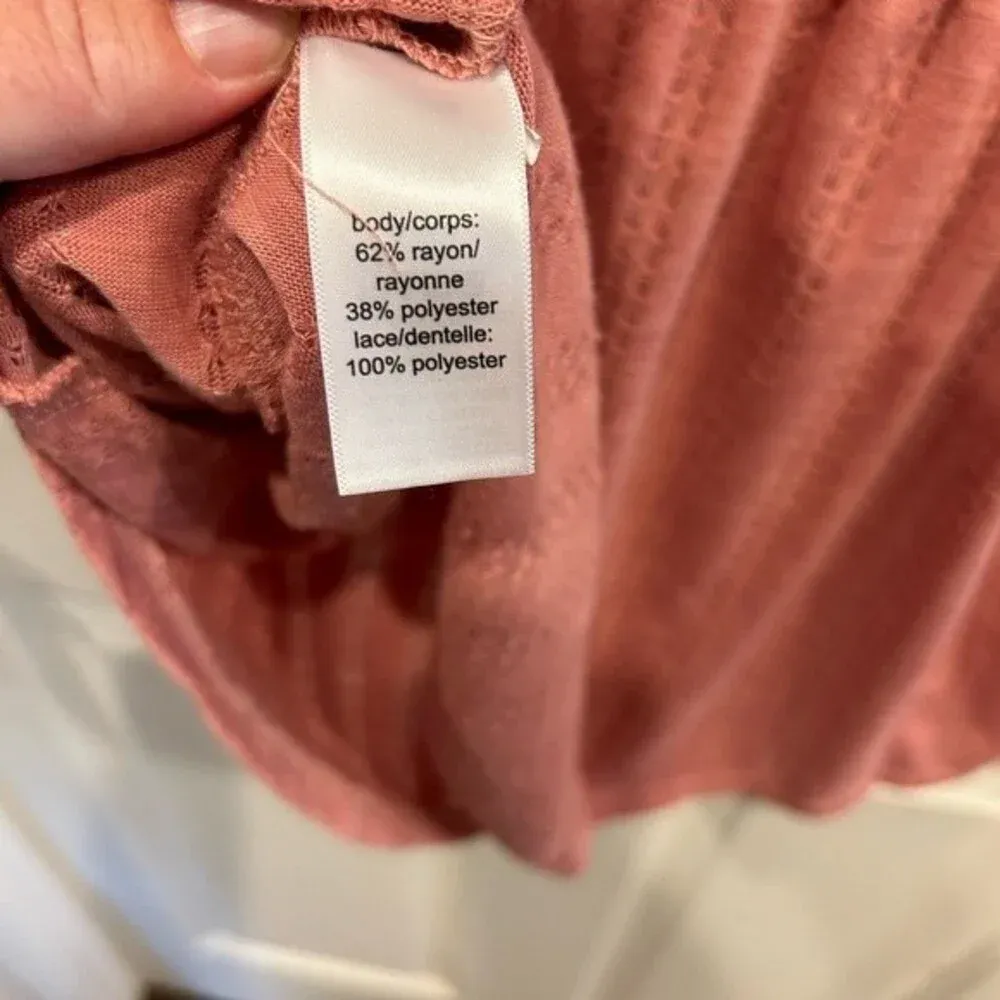 Women’s Maurice’s Mauve Pink Lace Sleeve Square Neck Blouse Small NWT‎ - Image 5