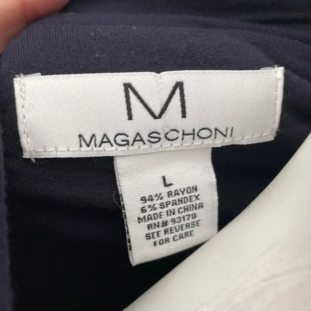 MAGASHONI navy blue jersey blazer - Image 4