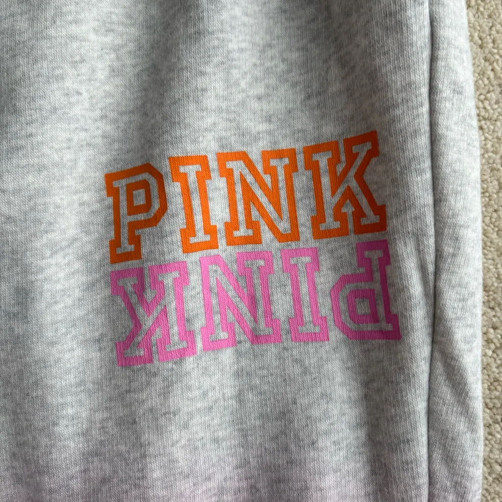PINK Victoria's Secret Gray and Pink Ombre Joggers - Image 3