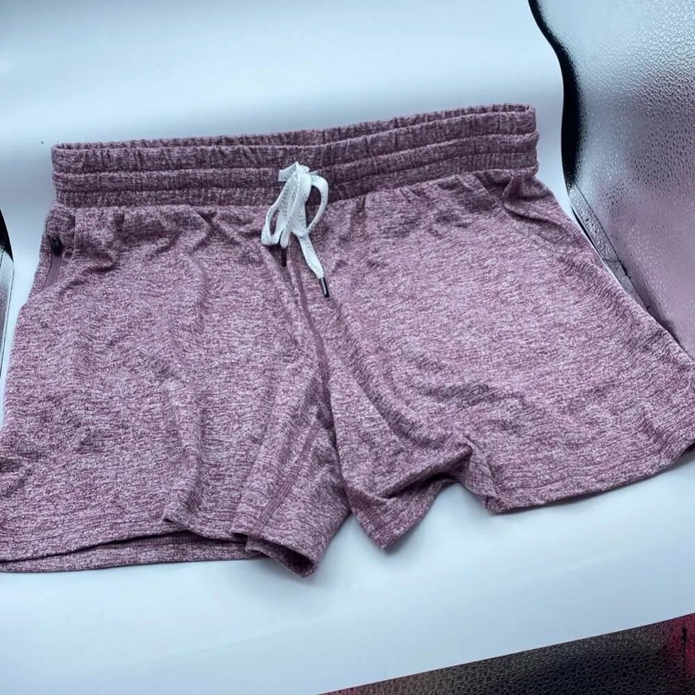 Pacific Trail Relaxed Athletic Shorts In Eggplant Heather Size Medium - Image 5