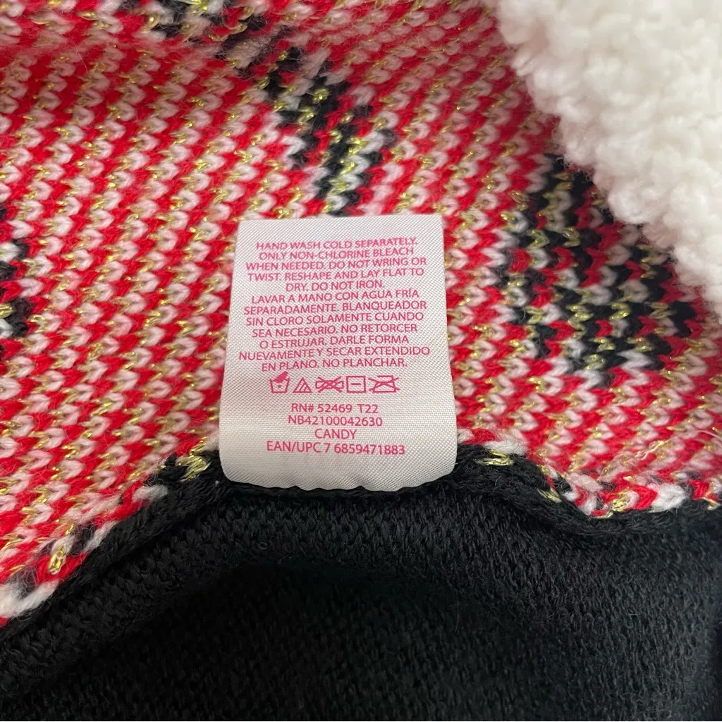 No Boundaries  Red and White‎ Sweater - Image 7