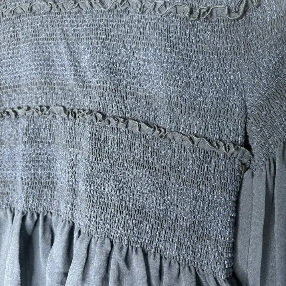 SEE BY CHLOÉ‎ Bateau Neckline Three-Quarter Sleeve Crop Top Size 38 US 8 Navy - Image 8