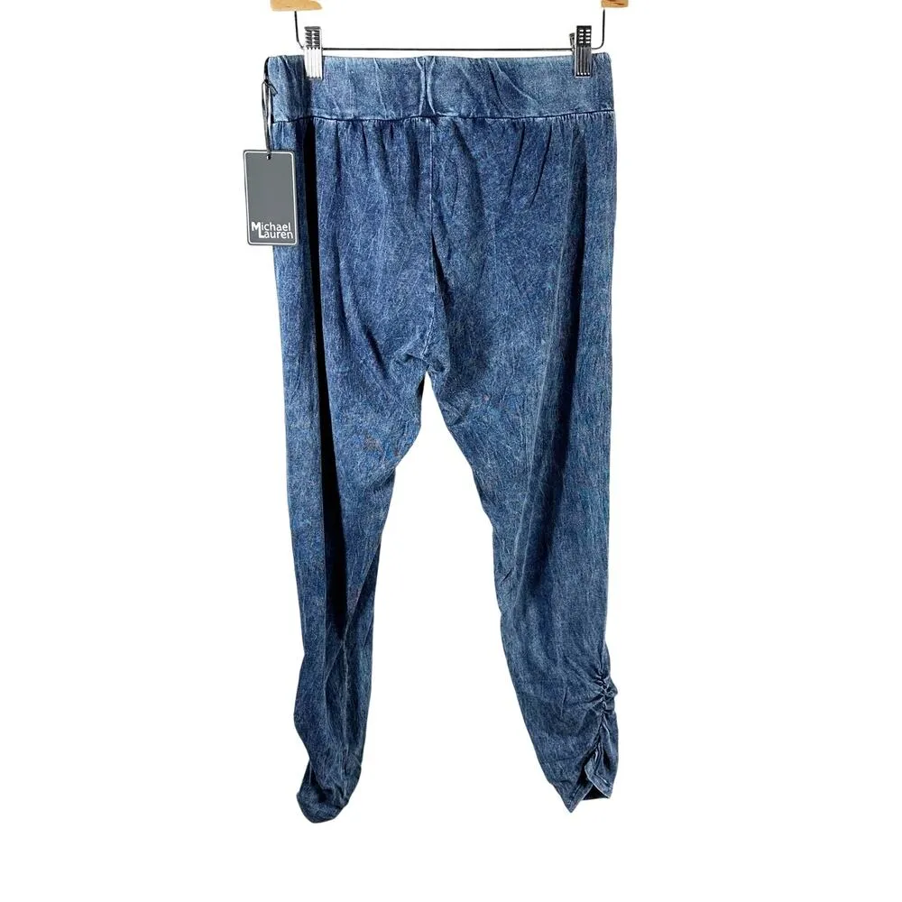 Michael Lauren Pablo Pant Soft Knit Casual in Indigo Mineral Wash Size XS - Image 3