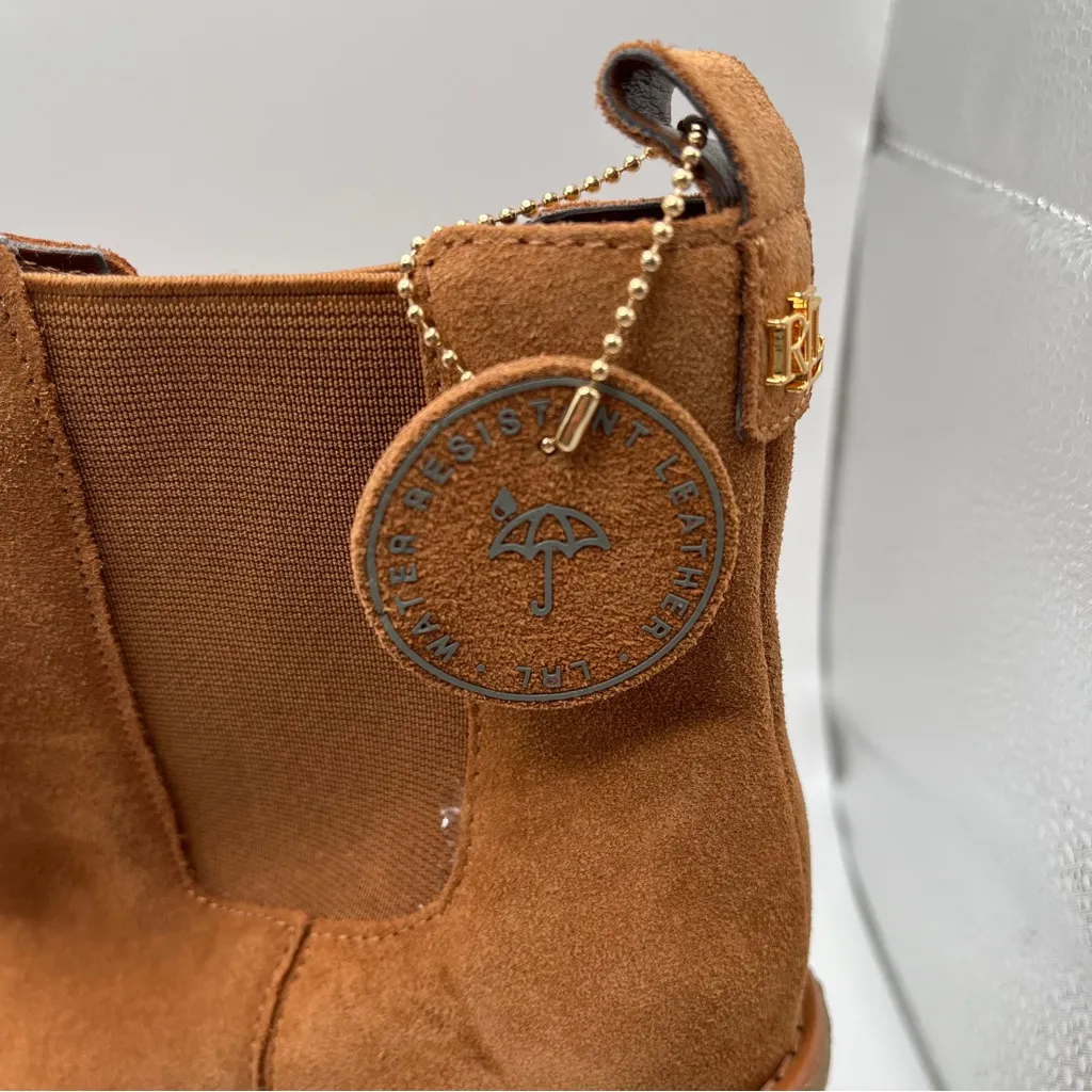 NWOBLauren Ralph Lauren Marianna Suede Waterrepellent Chunky Heel Ankle Boot 5.5 - Image 10