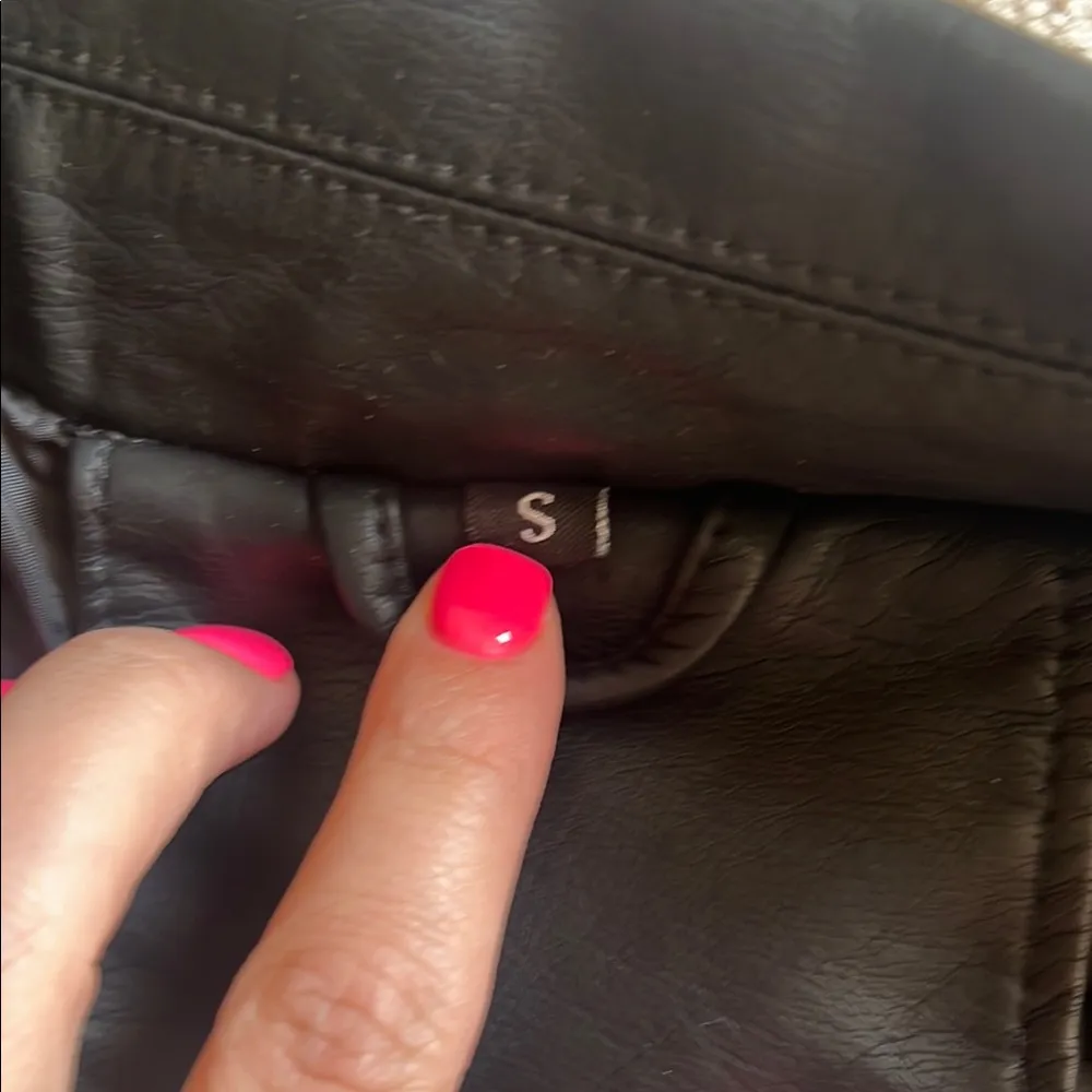 Amazon Black Leather Jacket Moto Style - Image 3