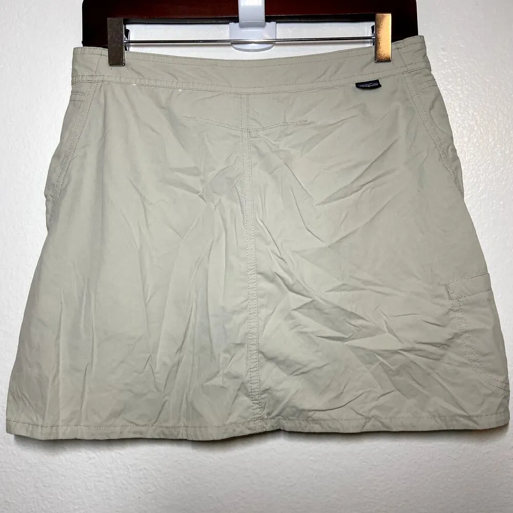 Patagonia Solimar Skort Skirt Wrap Front Button Closure Beige 6 - Image 6