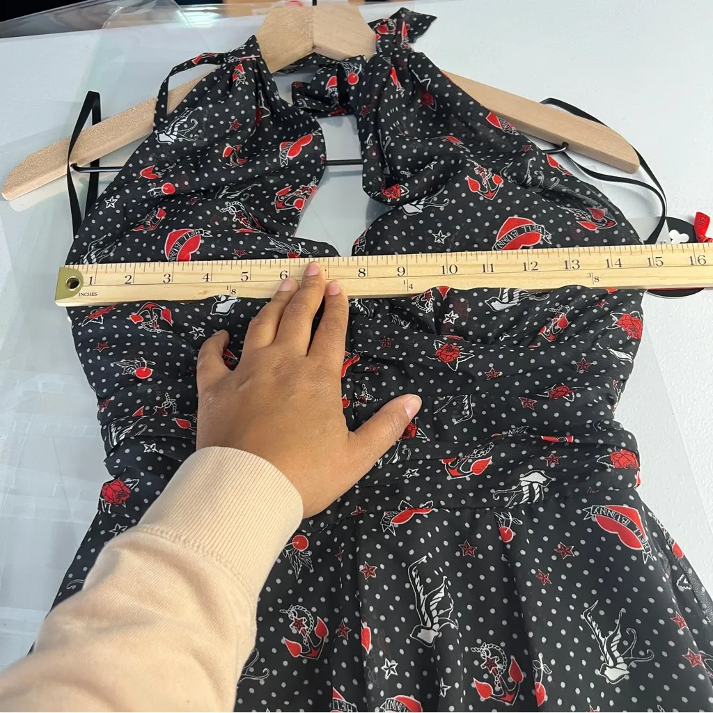 NWT Hell‎ Bunny Sailor Jane Marina Fit & Flare Halter Dress Size S - Image 15